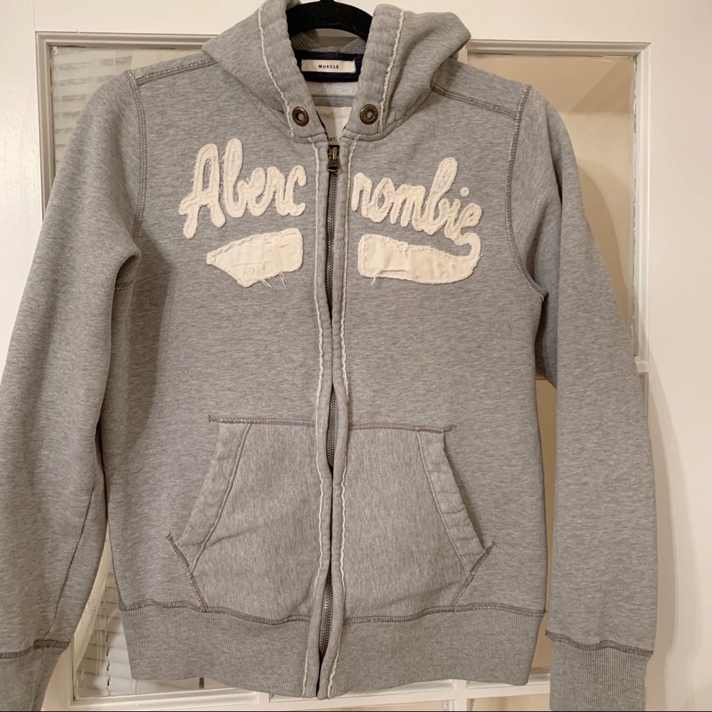 Abercrombie & Fitch A&F Grey Zip Up Hoodie